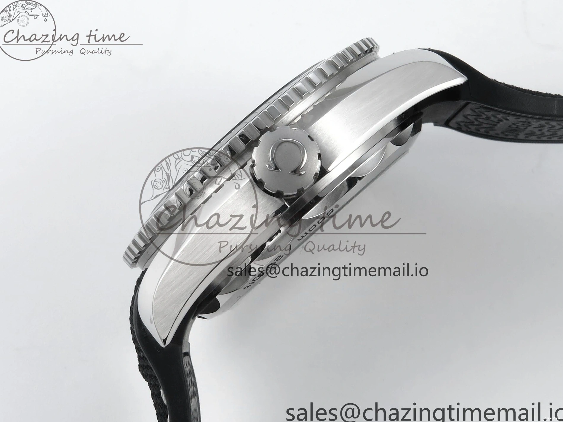 0216 Unisex Seamaster Planet Ocean 600M 43.5mm SS SCF 1:1 Best Edition Black Bezel Black Dial on Black Rubber Strap A8900 Super Clone 7664